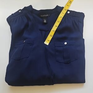 White House Black Market Dark Blue Blouse